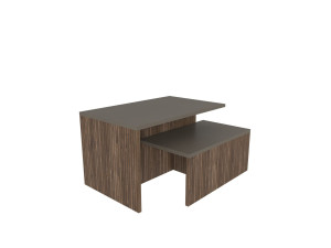 Table gigogne (2 pièces) en bois "Twins" 72 x 45 x 42 cm - Taupe