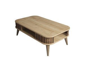 Table basse en bois "Eylul" - 105 x 60 x 34 cm - Marron