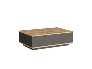 Table basse en bois "Frew" - 90 x 60 x 28 cm - Marron