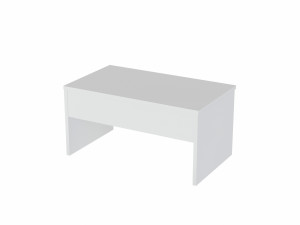 Table basse avec coffre de rangement en bois "Akilli" - 90 x 52 x 45 cm - Blanc
