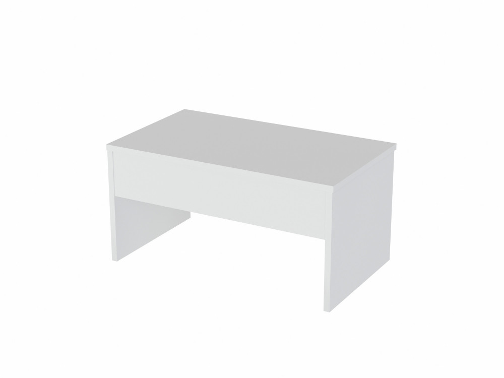 Table basse avec coffre de rangement en bois "Akilli" - 90 x 52 x 45 cm - Blanc