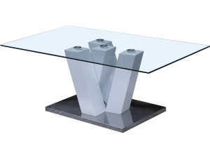 Table basse "Gaya" - 110 x 60 x 40 cm - Blanc Laqué