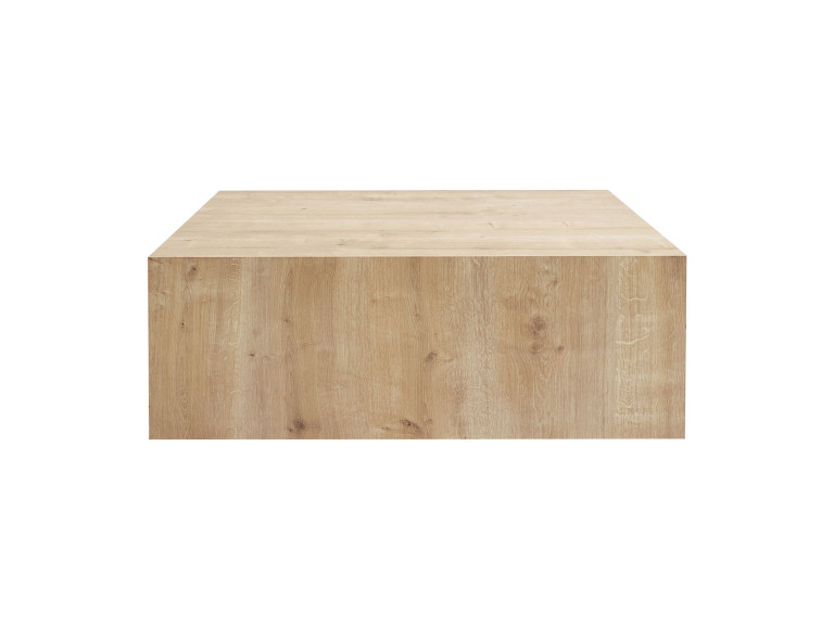 Table Basse en MDF "Prizma" - 90 x 90 x 35 cm - Chêne Saphir