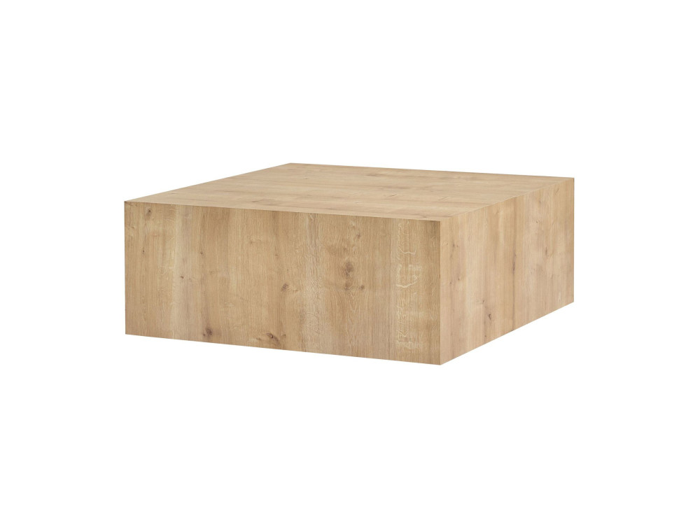 Table Basse en MDF "Prizma" - 90 x 90 x 35 cm - Chêne Saphir