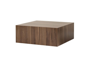 Table Basse en MDF "Prizma" - 90 x 90 x 35 cm - Noyer