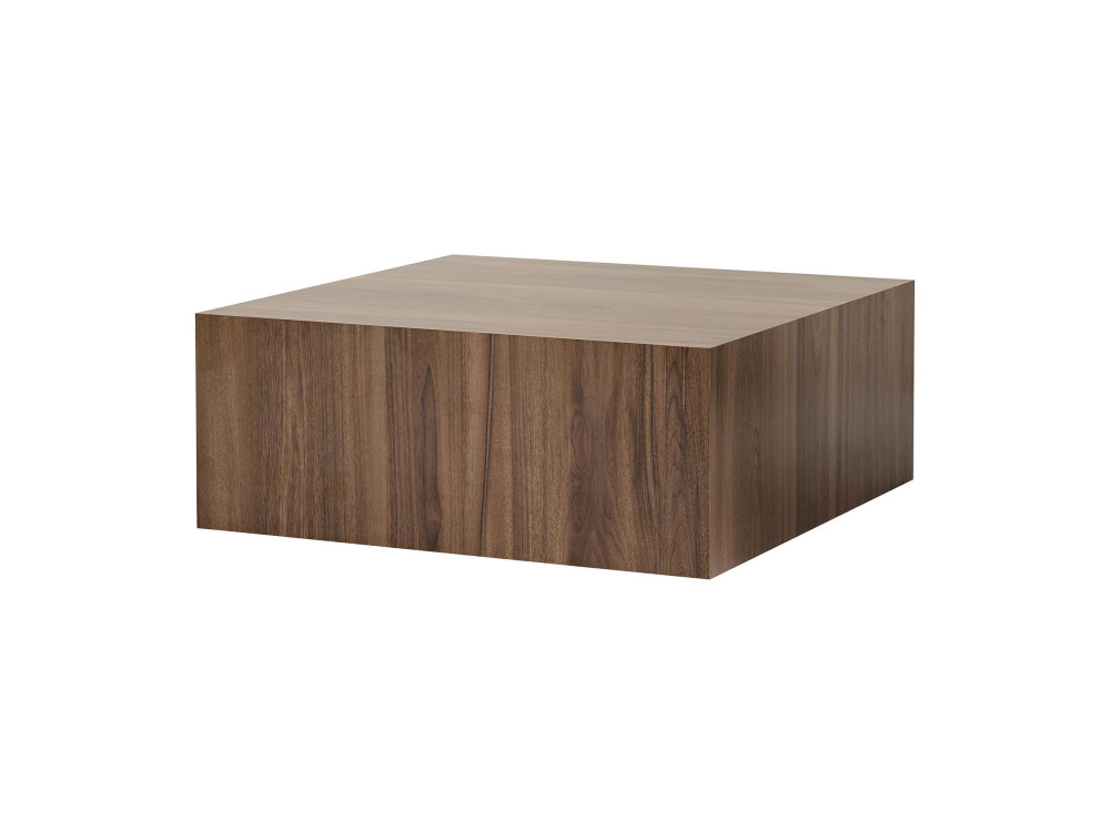 Table Basse en MDF "Prizma" - 90 x 90 x 35 cm - Noyer