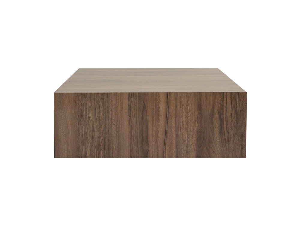 Table Basse en MDF "Prizma" - 90 x 90 x 35 cm - Noyer
