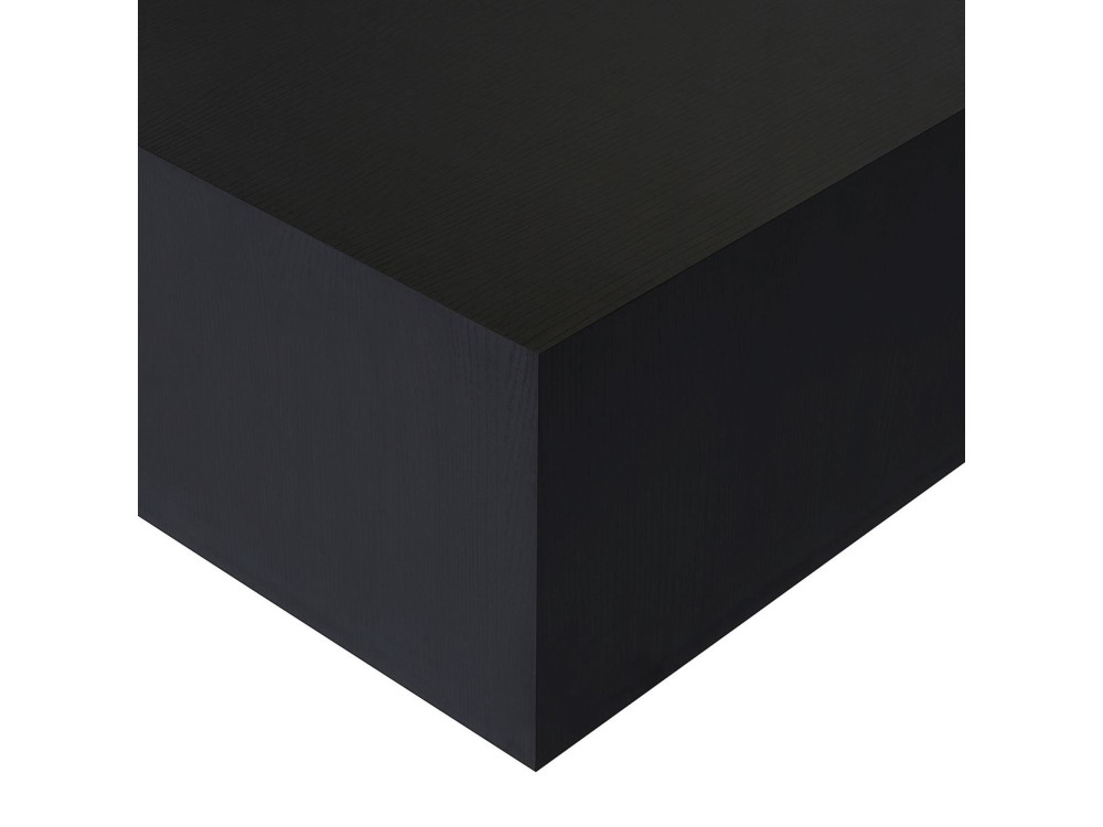 Table Basse en MDF "Prizma" - 90 x 90 x 35 cm - Bois Noir