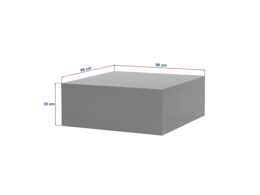 Table Basse en MDF "Prizma" - 90 x 90 x 35 cm - Bois Noir