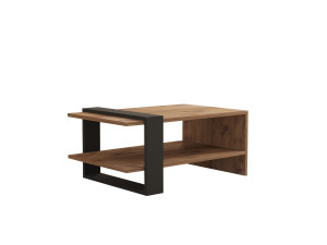 Table basse en bois "Ova" - 80 x 55 x 35 cm - Marron