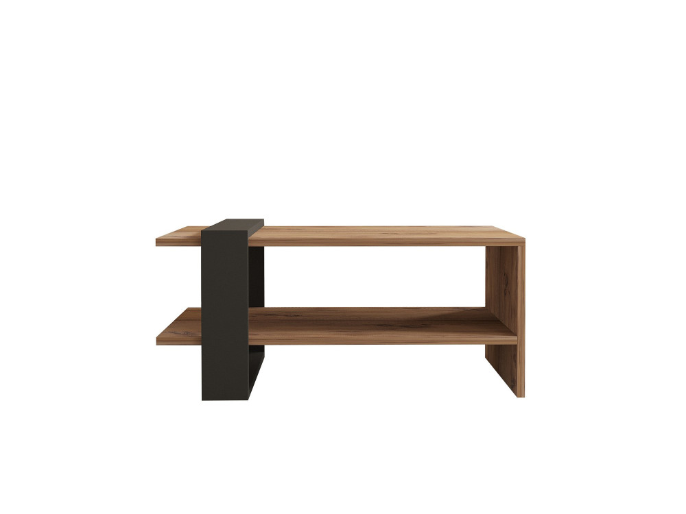 Table basse en bois "Ova" - 80 x 55 x 35 cm - Marron