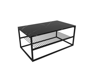 Table basse en bois "Asude" - 95 x 55 x 42 cm - Noir