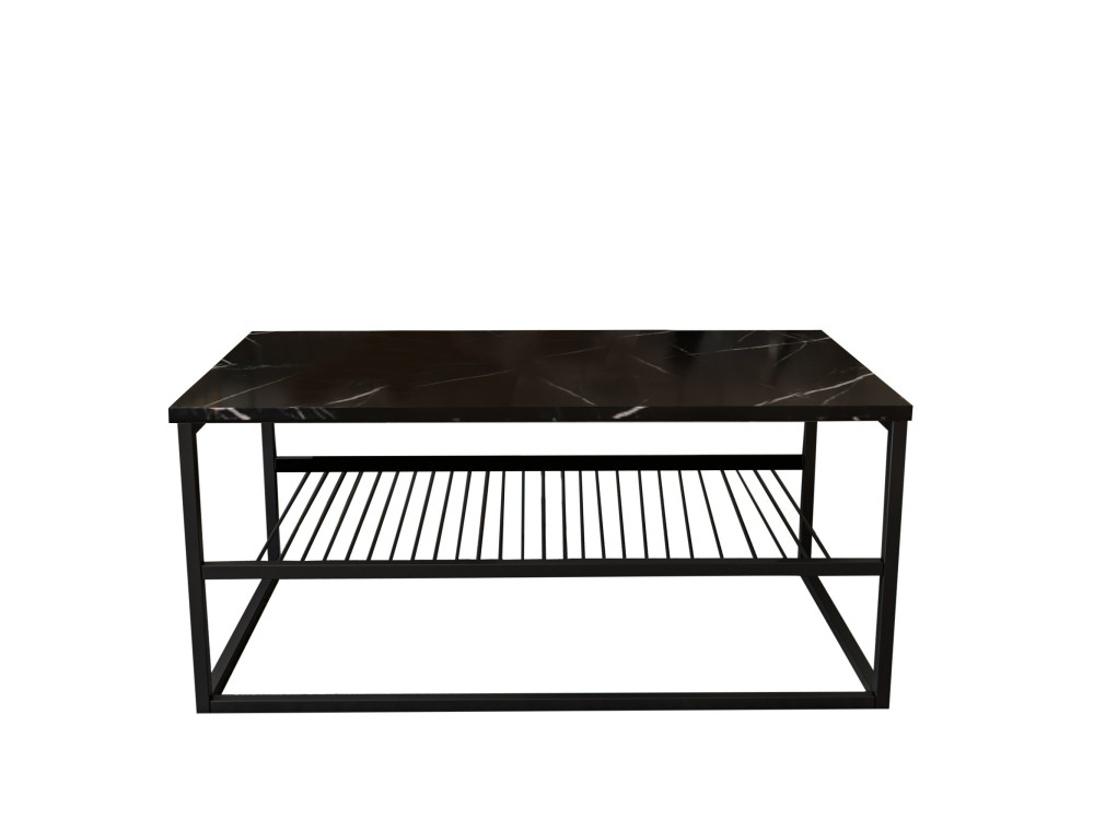 Table basse en bois "Asude" - 95 x 55 x 42 cm - Noir