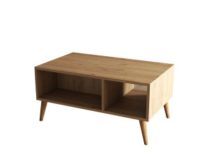 Table basse en bois "Exxen" - 90 x 41 x 54 cm - Marron