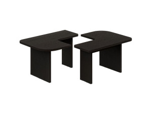 Ensemble Tables Basses en bois "Iris" - 90 x 45 x 35 cm - Noir