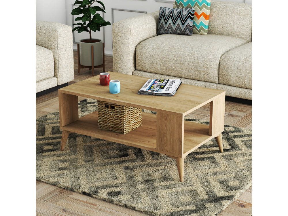 Table basse en bois "Authentic" - 90 x 41 x 54 cm - Marron