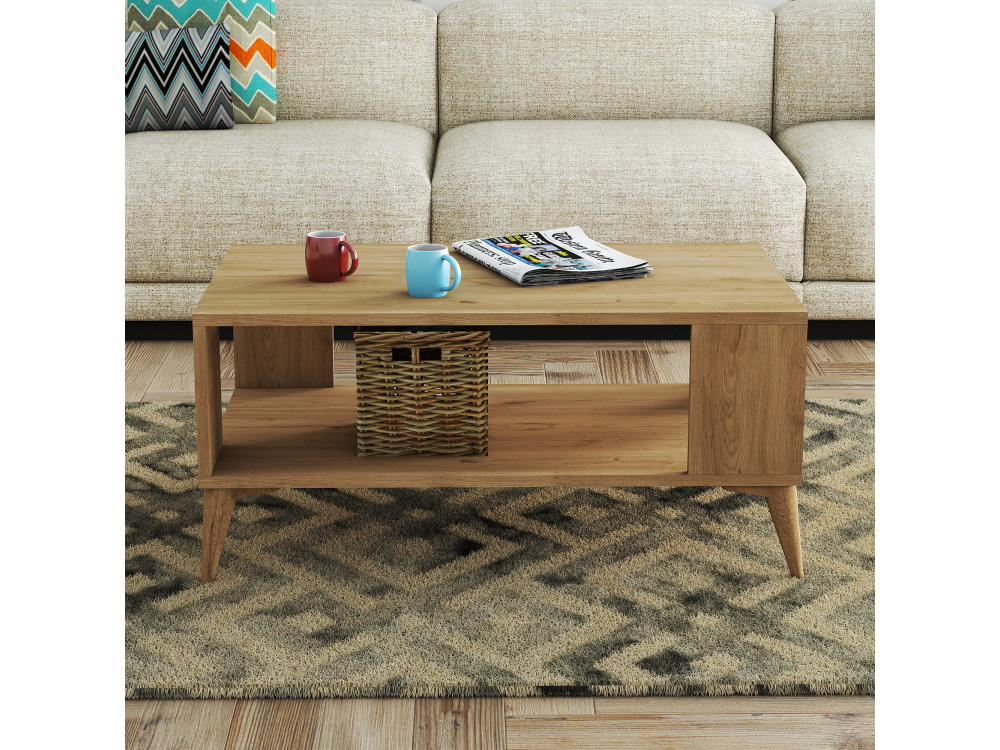 Table basse en bois "Authentic" - 90 x 41 x 54 cm - Marron