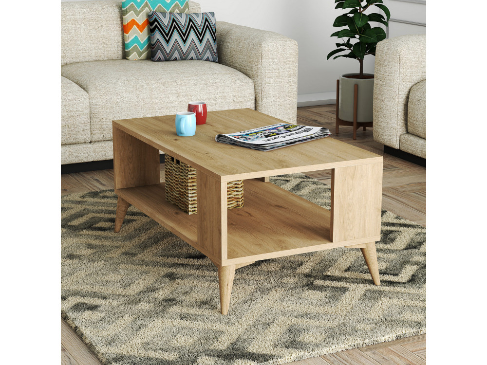 Table basse en bois "Authentic" - 90 x 41 x 54 cm - Marron