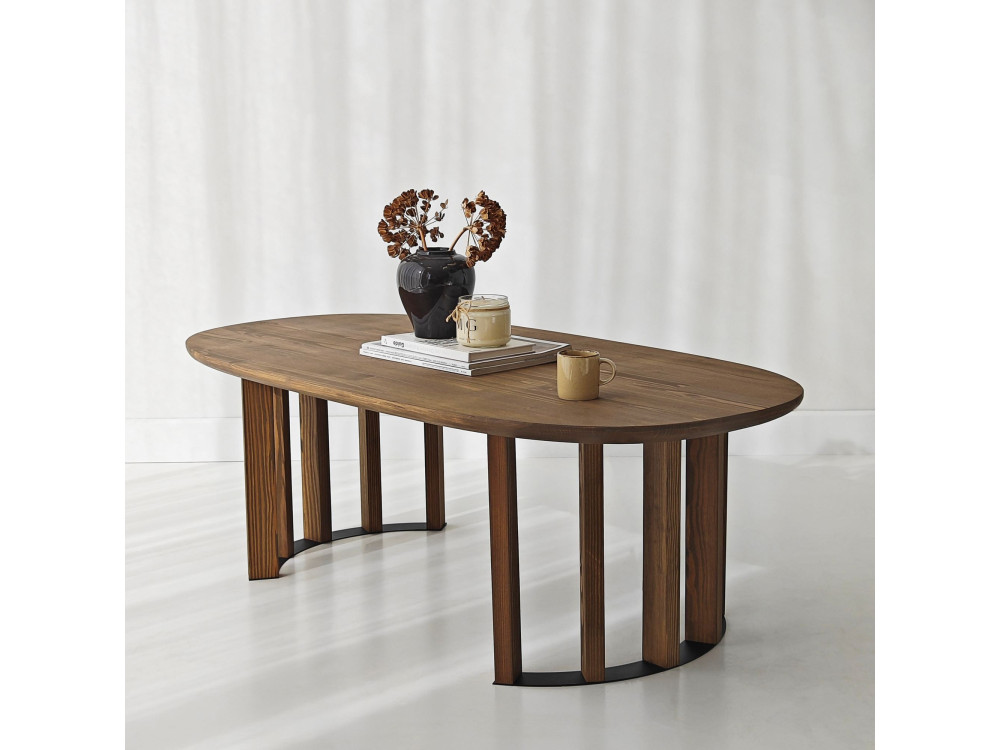 Table basse en bois "Elysia" - 120 x 60 x 40 cm - Marron