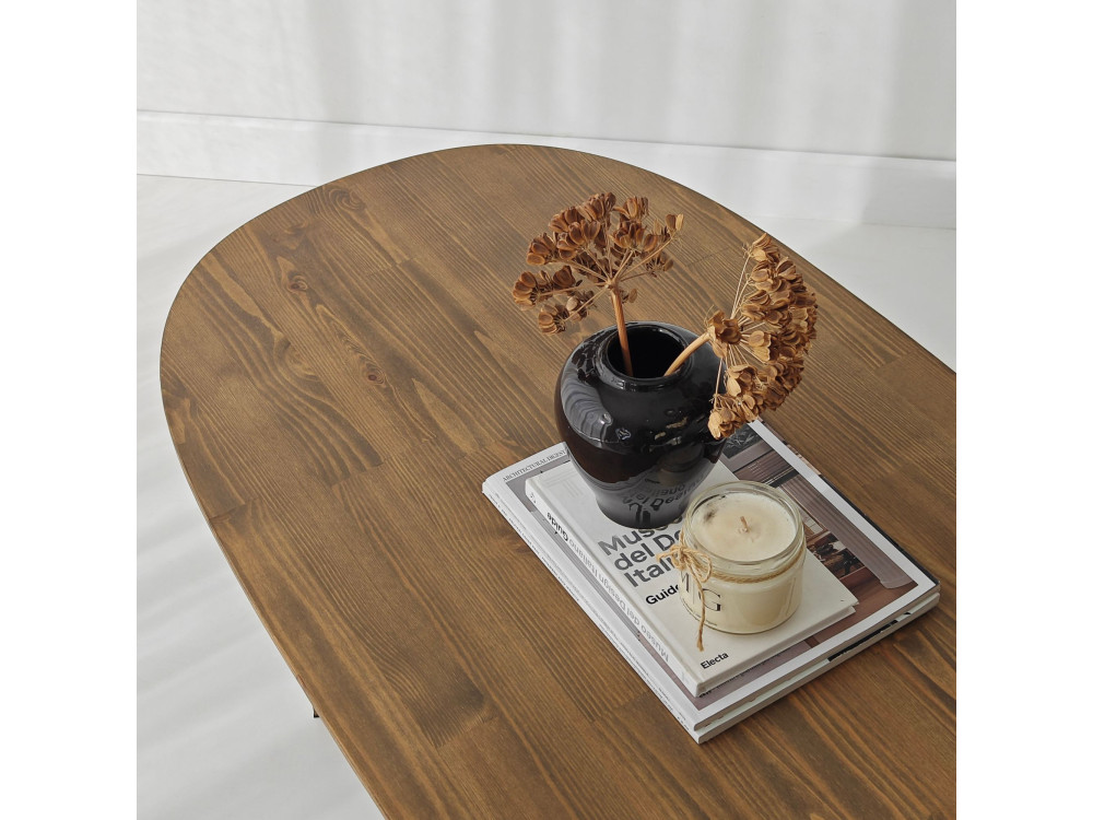 Table basse en bois "Elysia" - 120 x 60 x 40 cm - Marron