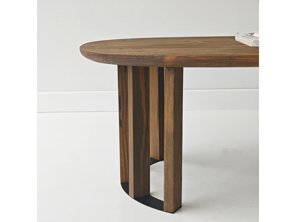 Table basse en bois "Elysia" - 120 x 60 x 40 cm - Marron