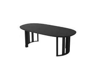 Table basse en bois "Elysia" - 120 x 60 x 40 cm - Noir