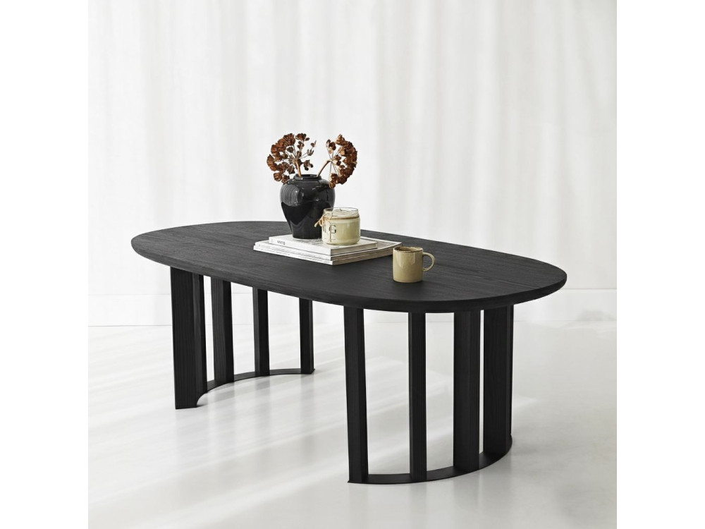 Table basse en bois "Elysia" - 120 x 60 x 40 cm - Noir