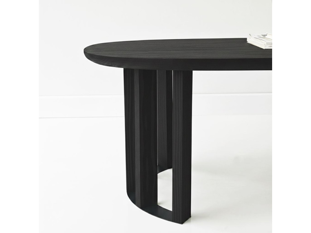 Table basse en bois "Elysia" - 120 x 60 x 40 cm - Noir