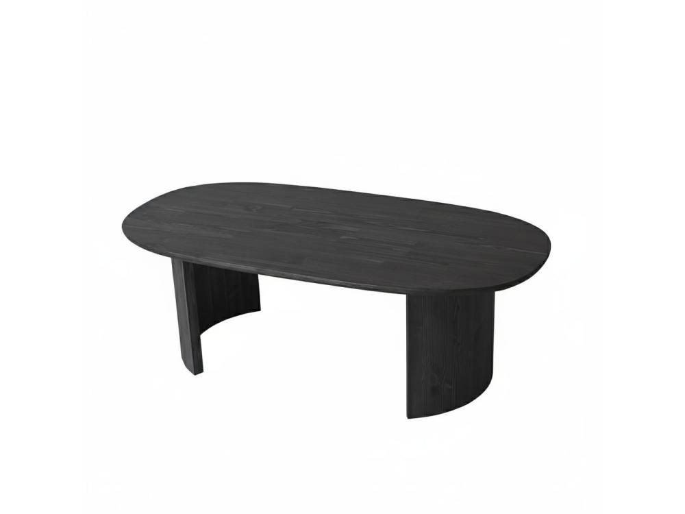 Table basse en bois "Hudson" - 120 x 60 x 40 cm - Gris anthracite