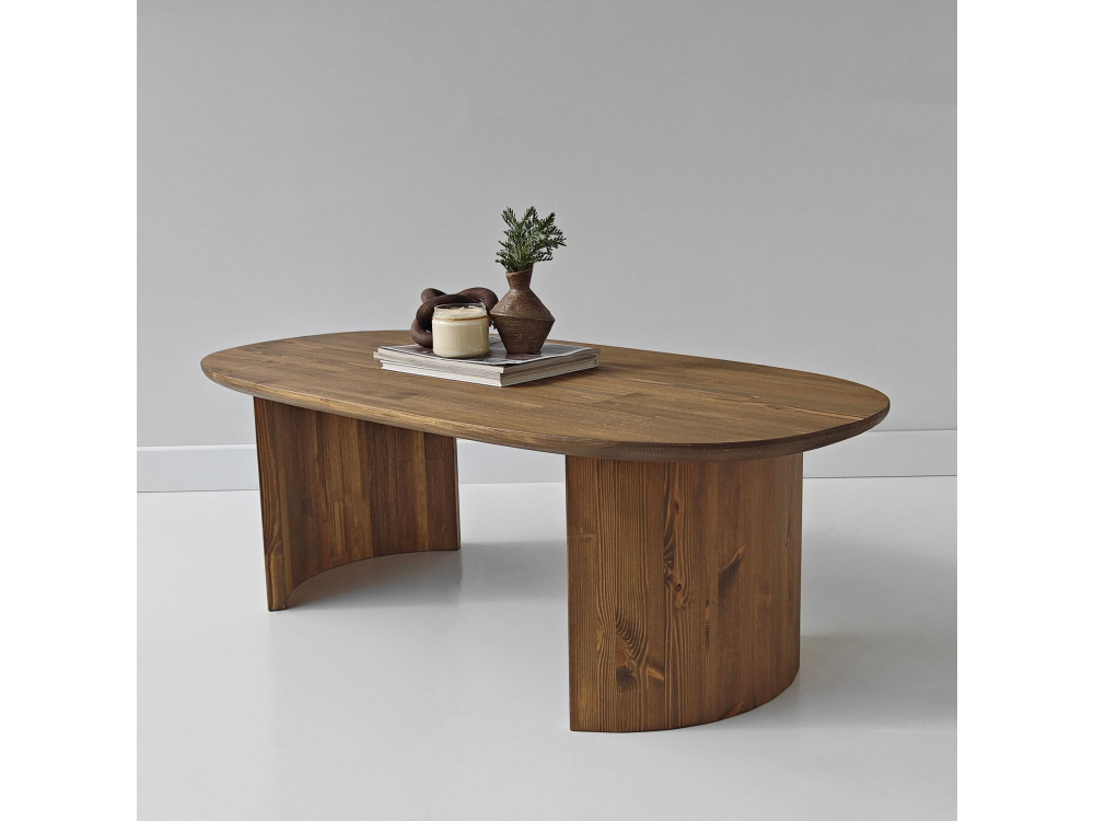 Table basse en bois "Hudson" - 120 x 60 x 40 cm - Marron