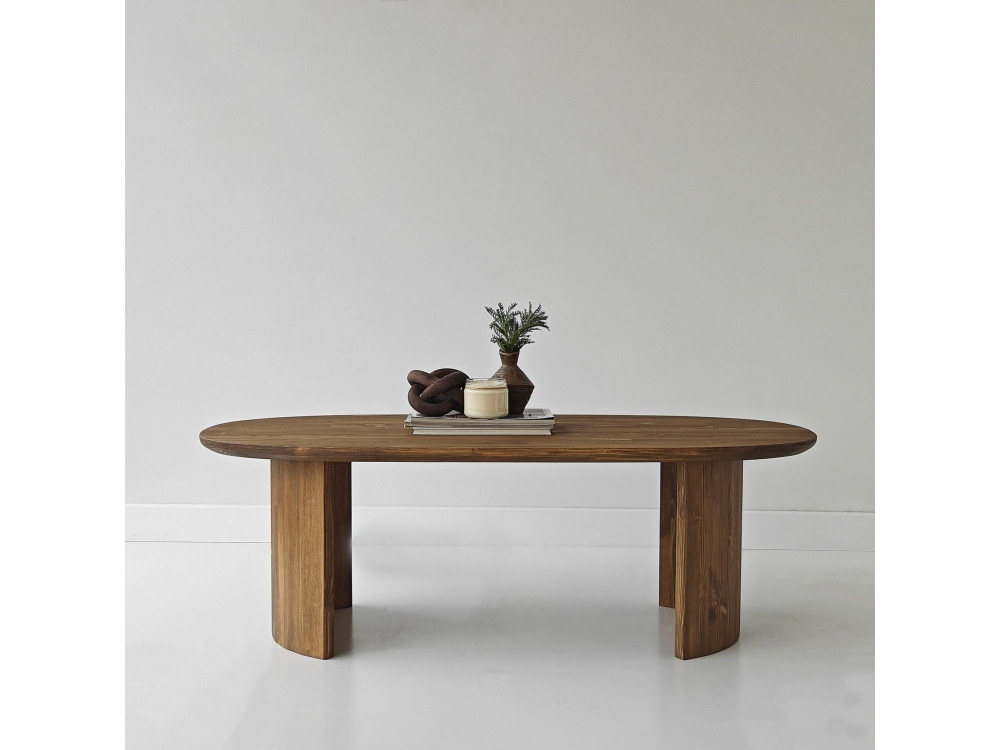 Table basse en bois "Hudson" - 120 x 60 x 40 cm - Marron