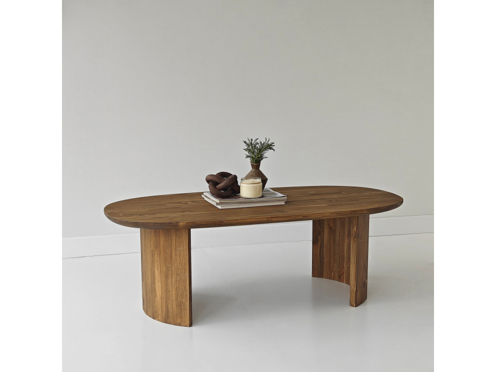 Table basse en bois "Hudson" - 120 x 60 x 40 cm - Marron
