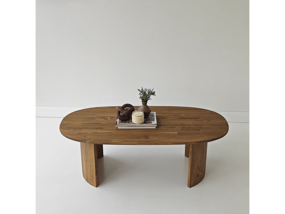 Table basse en bois "Hudson" - 120 x 60 x 40 cm - Marron