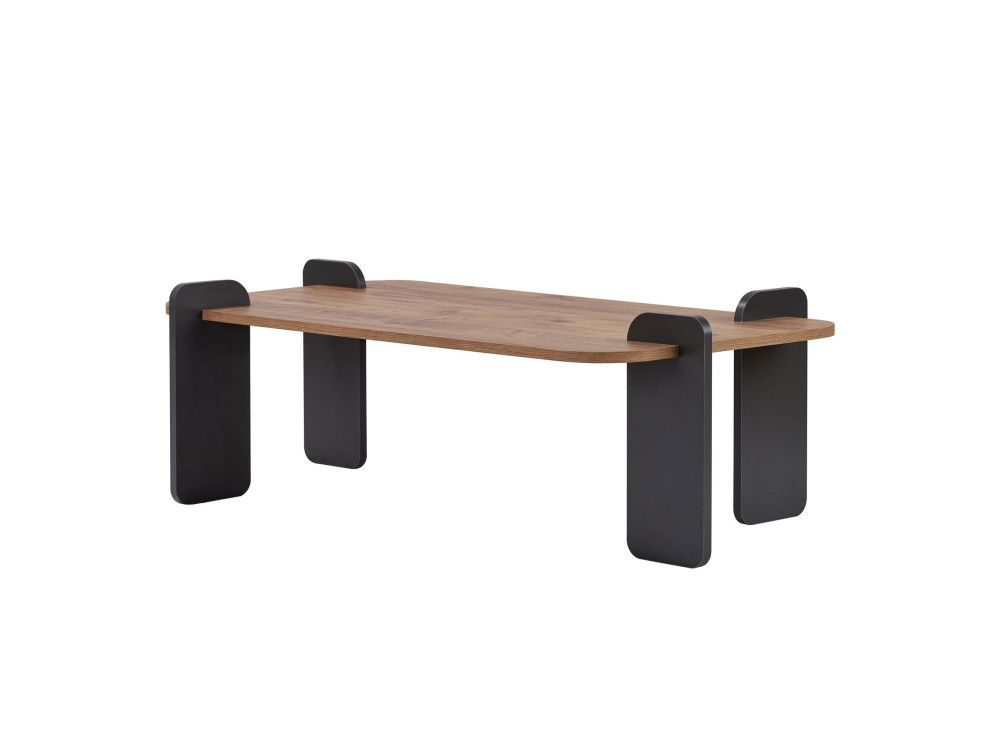 Table basse en bois "Renard" - 120 x 60 x 35 cm - Marron clair
