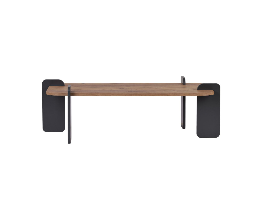 Table basse en bois "Renard" - 120 x 60 x 35 cm - Marron clair