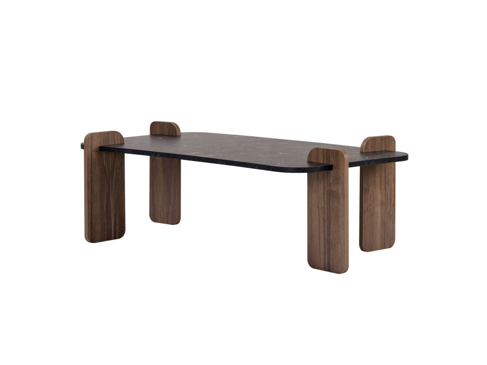 Table basse en bois "Renard" - 120 x 60 x 35 cm - Noir