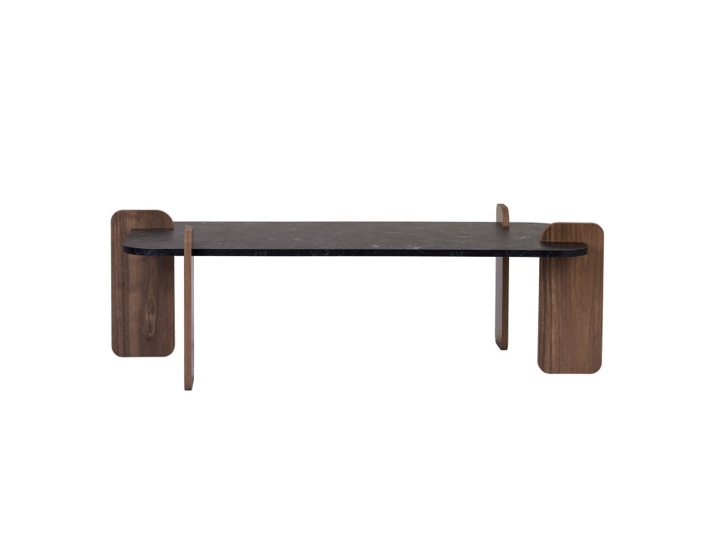 Table basse en bois "Renard" - 120 x 60 x 35 cm - Noir