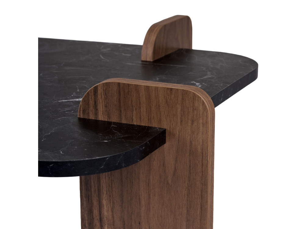 Table basse en bois "Renard" - 120 x 60 x 35 cm - Noir