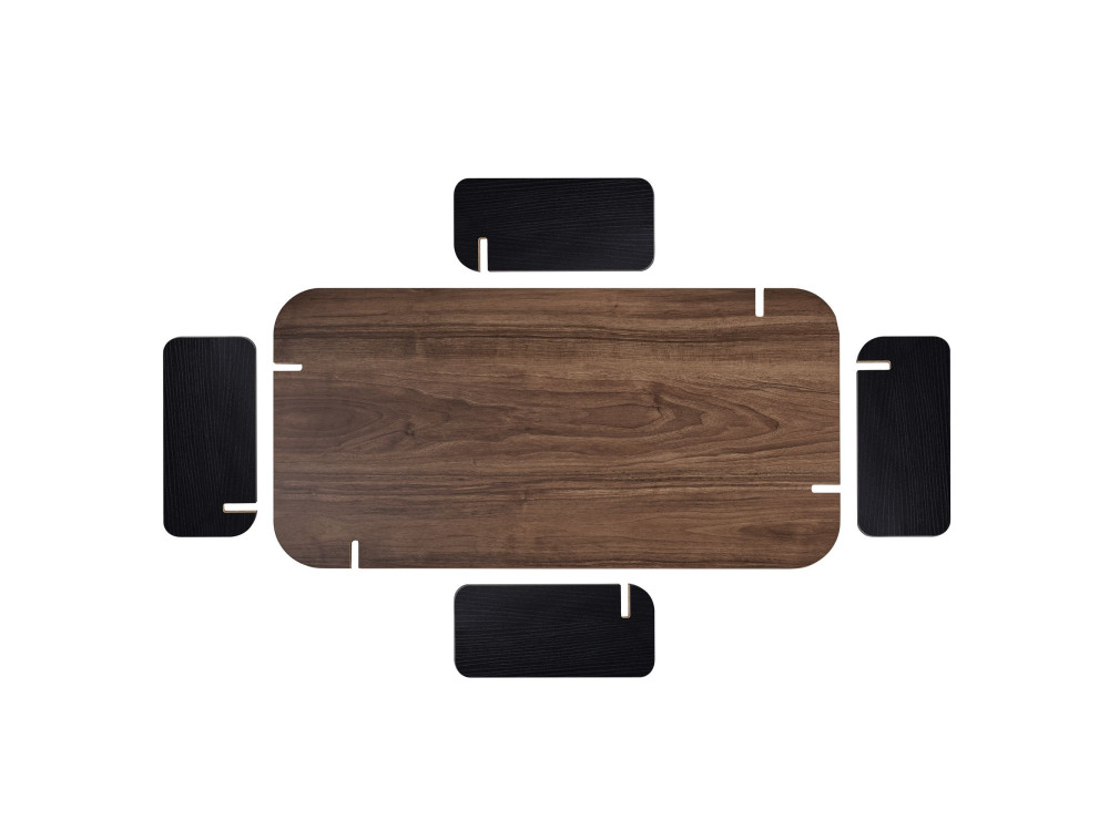 Table basse en bois "Renard" - 120 x 60 x 35 cm - Marron