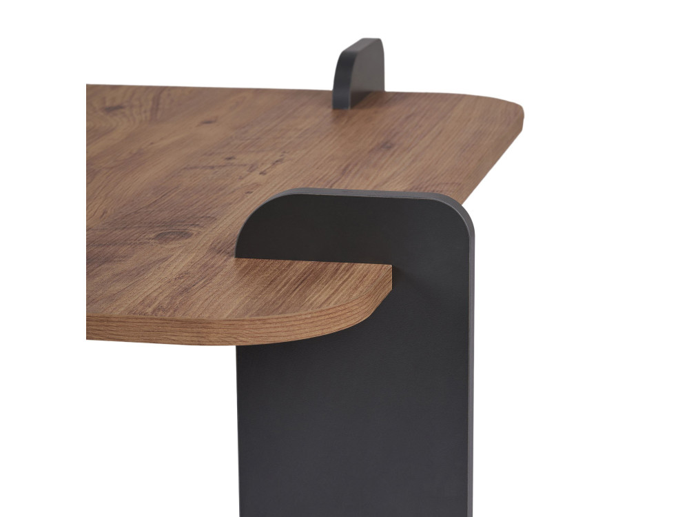 Table basse en bois "Marais" - 90 x 90 x 35 cm - Marron clair