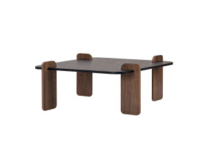 Table basse en bois "Marais" - 90 x 90 x 35 cm - Noir