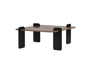 Table basse en bois "Marais" - 90 x 90 x 35 cm - Marron