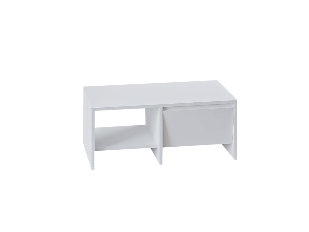Table basse en bois "Laris" - 90 x 45 x 35 cm - Blanc