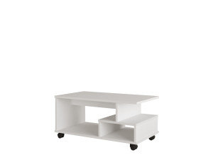 Table basse en bois "MIN9" - 90 x 51 x 42 cm - Blanc