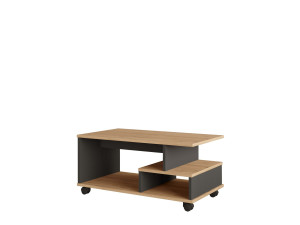 Table basse en bois "MIN9" - 90 x 51 x 42 cm - Gris anthracite