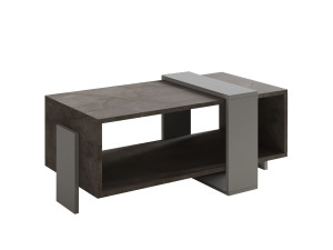 Table basse en bois "Meleni" - 90 x 49 x 40 cm - Gris