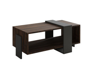 Table basse en bois "Meleni" - 90 x 49 x 40 cm - Marron