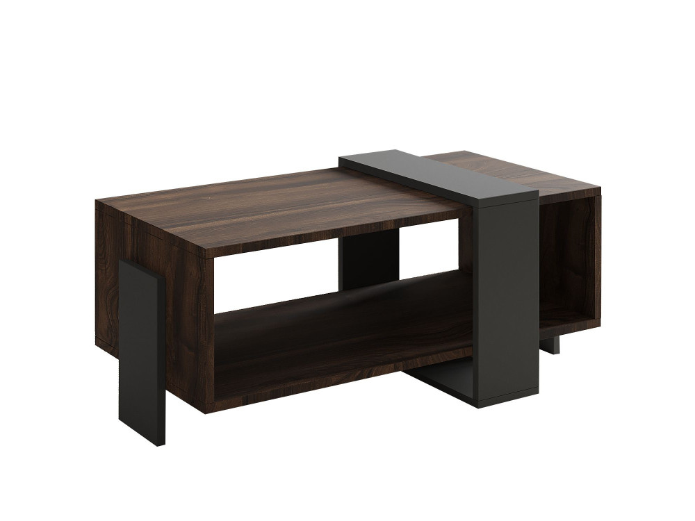 Table basse en bois "Meleni" - 90 x 49 x 40 cm - Marron