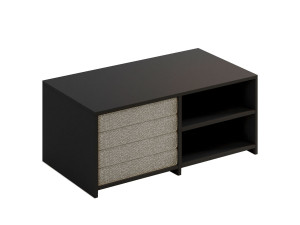 Set de table basse en bois "Gord" - 90 x 45 x 44.1 cm - Anthracite