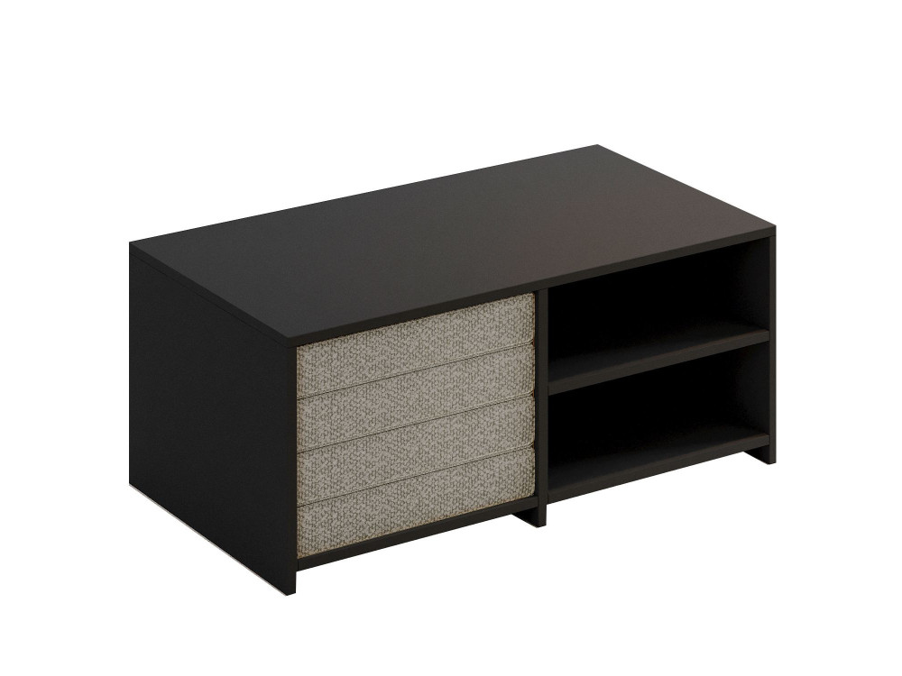 Set de table basse en bois "Gord" - 90 x 45 x 44.1 cm - Anthracite